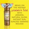 Jergens Natural Glow Instant Sun Self Tanning Mousse Deep Bronze 6 oz Flawless Streak-Free Sunless Tanner for Natural-Looking Color